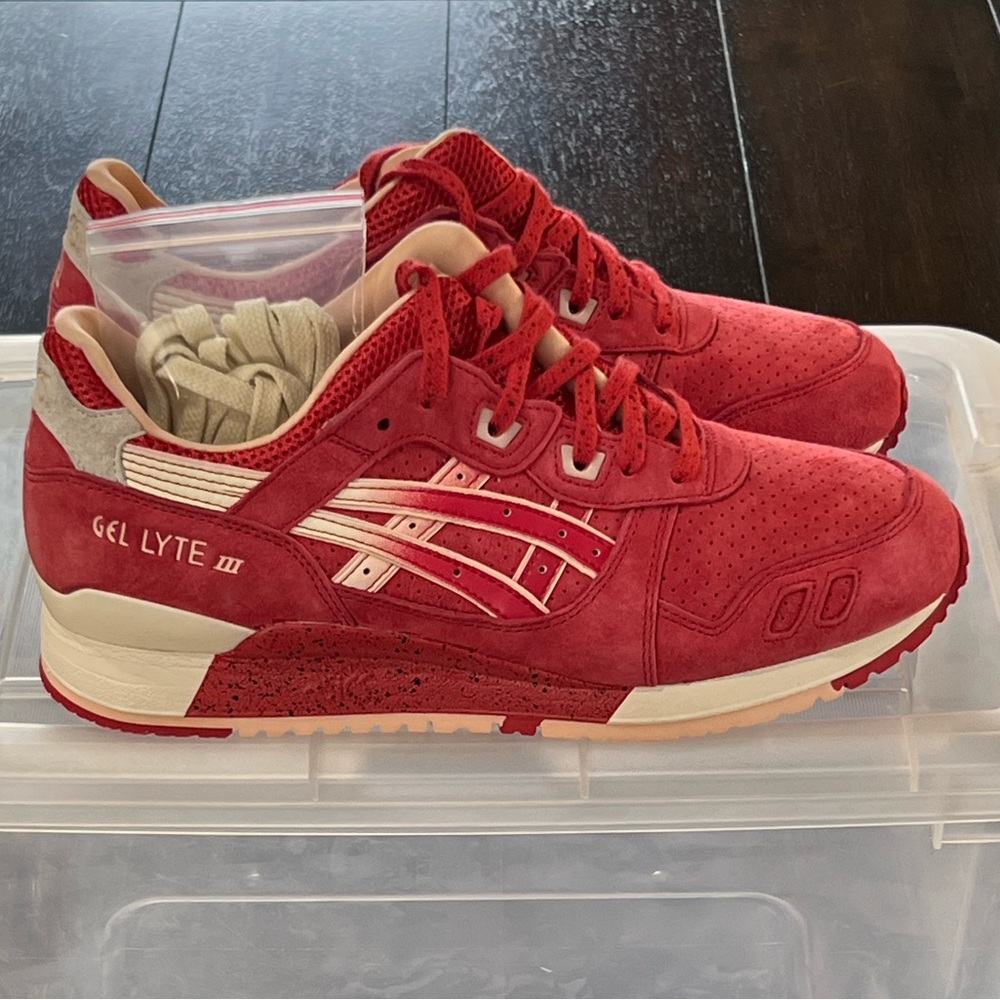 DS 2016 ASICS GEL LYTE 3 III “STRAWBERRIES & CREAM” H64BK-2108 MENS SHOES SZ 9 - Picture 3 of 11